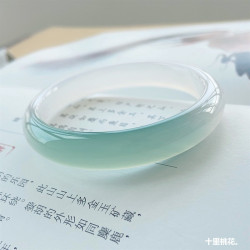 飄綠俏色鐲瑪瑙手鐲子天然扁條油青瑪瑙手鐲女款文藝熱賣送禮清新