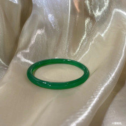冰種綠玉髓手鐲高冰帝王綠叮噹鐲女款滿綠翡翠色瑪瑙玉石鐲子批髮