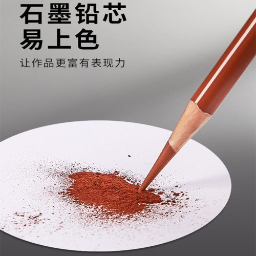 尼奧尼白色炭筆彩炭彩色素描專用美術黑色棕色盒學生初學兒童鉛筆