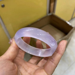 天然瑪瑙玉髓手鐲女高冰紫羅蘭荔枝凍瑪瑙鐲子正圈少女款一件代髮