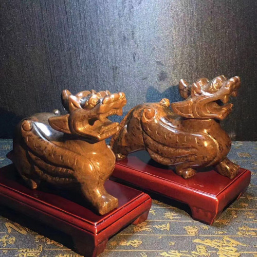 永韻  批髮天然紅曜石貔貅擺件一對貔貅辦公室客訂大小貔貅擺件