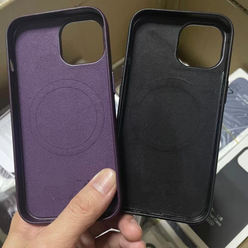適用iphone15promax磁吸皮革保護套蘋果15動畫彈窗magsafes手機殼