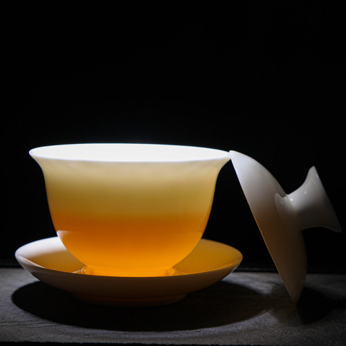 德化白瓷茶具套裝禮品中式簡約羊脂玉瓷功夫茶具套組送禮可印LOGO