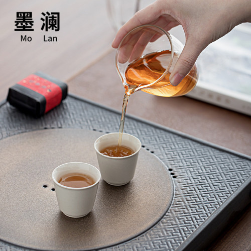 陶瓷茶磐輕奢乾泡台家用陽台客厛儲水磐茶海日式簡約復古中式會客