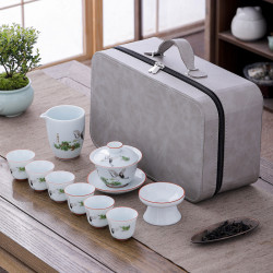 影青旅行套裝戶外便攜式高端茶具加厚青瓷全套商務禮品logo