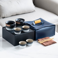 漸變旅行茶具一壺四杯戶外車用可攜式茶具年會商務伴手禮