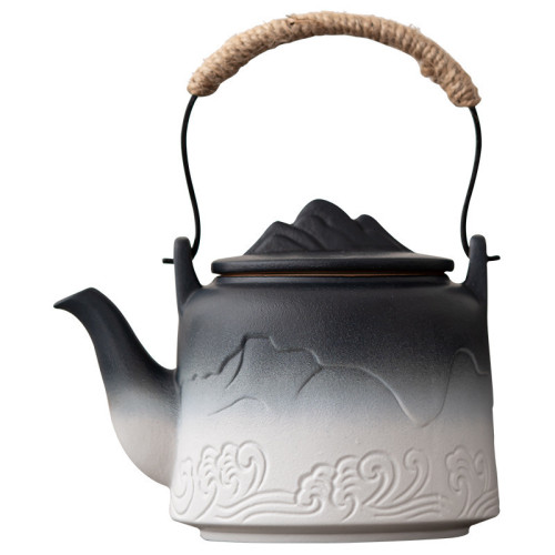 粗陶提梁壺單壺茶壺家用日式大容量功夫茶具防燙手球過濾泡茶器