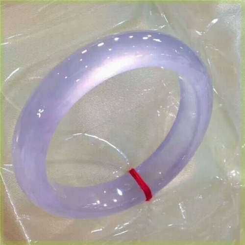 緬甸老坑翡翠玉手鐲冰種紫羅蘭春彩翡翠手鐲冰透冰紫玉髓鐲少女款