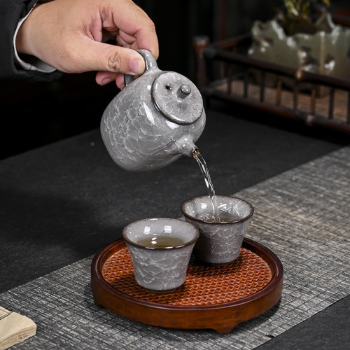 廠家直售黑冰功夫茶具全套茶具辦公家用泡茶高端功夫茶具送禮必備