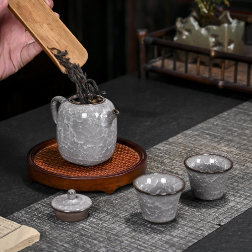 廠家直售黑冰功夫茶具全套茶具辦公家用泡茶高端功夫茶具送禮必備