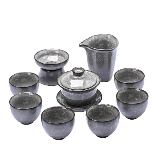 廠家直售黑冰功夫茶具全套茶具辦公家用泡茶高端功夫茶具送禮必備