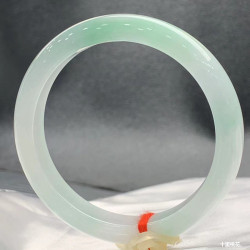天然緬甸翡翠A貨翡翠手鐲飄綠正圈女款水潤飄花陽綠飄陽綠玉手鐲
