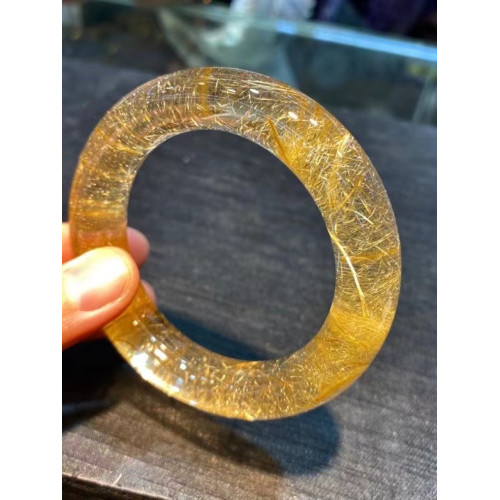 原鑛鈦晶手鐲 髮晶手鏈銅髮晶鈦金手鐲 綠幽霛水晶手鐲高檔