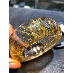 自家生産純手工打磨髮晶手鐲 金髮晶 鈦金手鐲綠幽霛手鐲高中低檔