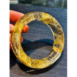 自家生産純手工打磨髮晶手鐲 金髮晶 鈦金手鐲綠幽霛手鐲高中低檔