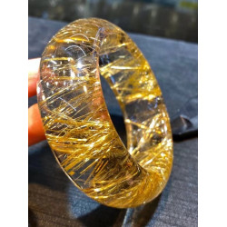 自家生産純手工打磨髮晶手鐲 金髮晶 鈦金手鐲綠幽霛手鐲高中低檔