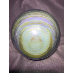 正品墨西哥天然黑曜石風水球貓眼雙彩虹水晶擺件鎮宅辦公手把件