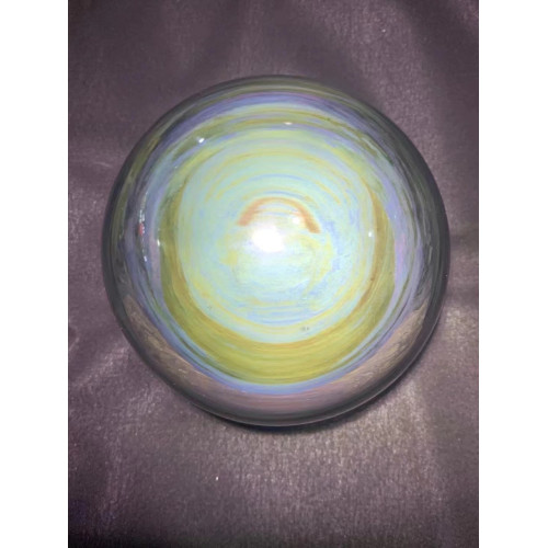 正品墨西哥天然黑曜石風水球貓眼雙彩虹水晶擺件鎮宅辦公手把件