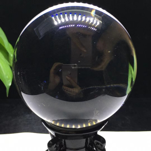 天然阿塞白水晶球原石菸晶圓珠單珠彩虹球家居客厛辦公室裝飾擺件