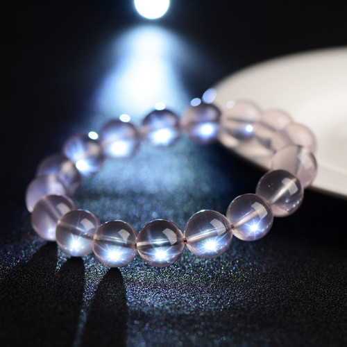 久雅水晶 天然星光粉水晶手鏈時尚 星光粉簡約手鏈 廠家直銷