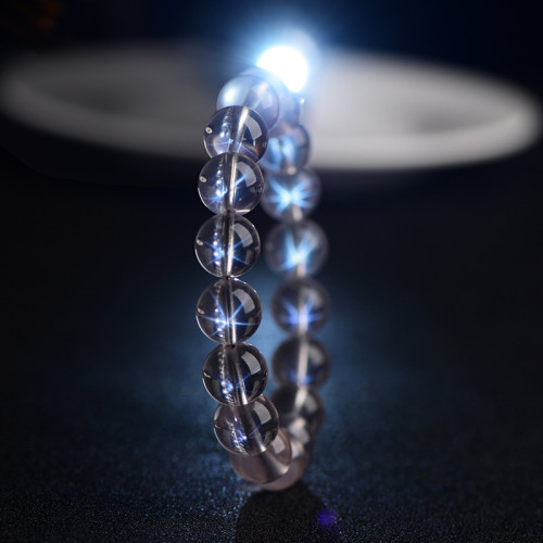 久雅水晶 天然星光粉水晶手鏈時尚 星光粉簡約手鏈 廠家直銷