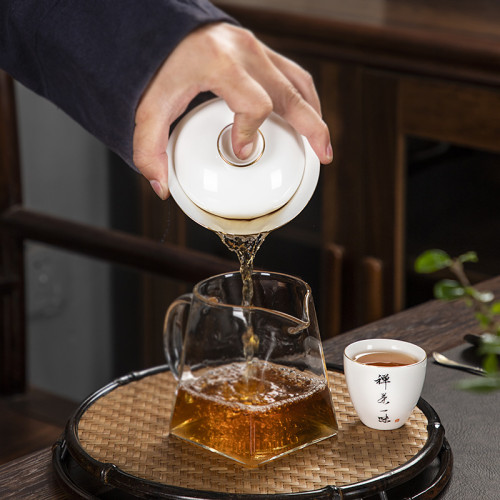 手寫描金羊脂玉防燙蓋碗加厚茶碗敬茶盃簡約功夫茶具泡茶碗廠家批