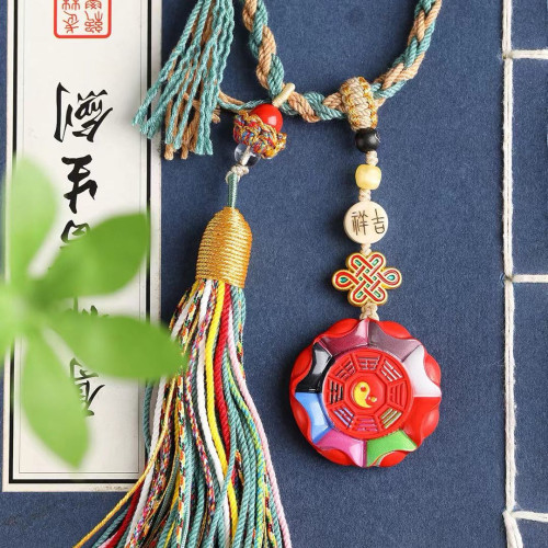 天然原礦硃砂精品紅砂彩繪精品 鑰匙掛萬能掛硃砂含量高達95%以上