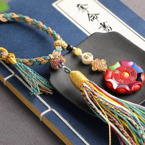 天然原礦硃砂精品紅砂彩繪精品 鑰匙掛萬能掛硃砂含量高達95%以上