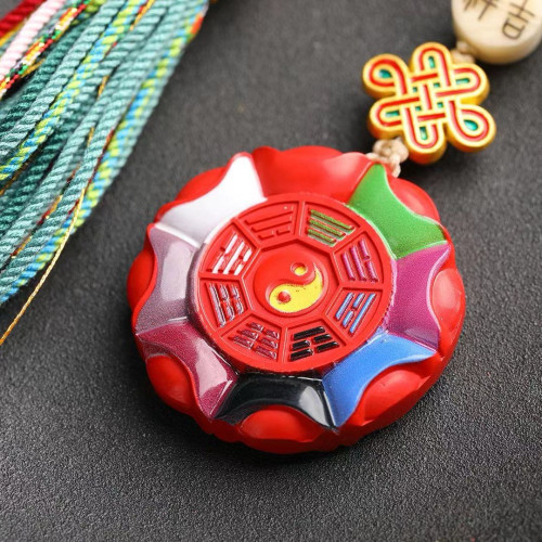 天然原礦硃砂精品紅砂彩繪精品 鑰匙掛萬能掛硃砂含量高達95%以上