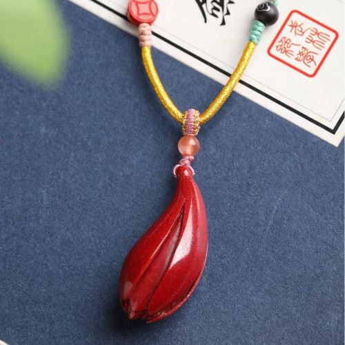 天然原鑛硃砂精品紫金砂 玉蘭花 精工 精品原創   硃砂含量高達95
