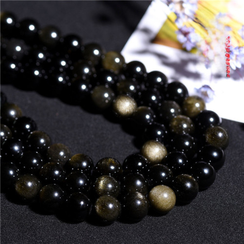 久雅水晶 天然雙眼金曜石散珠手鏈  銀耀石圓珠手串飾品配珠 批髮