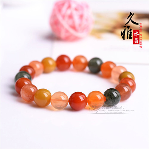 久雅水晶  天然福祿壽散珠 DIY飾品 彩色髮晶 福祿壽半成品批髮