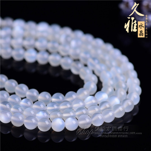 久雅水晶 天然7A級白月光散珠 月光石半成品 DIY飾品配飾 批髮