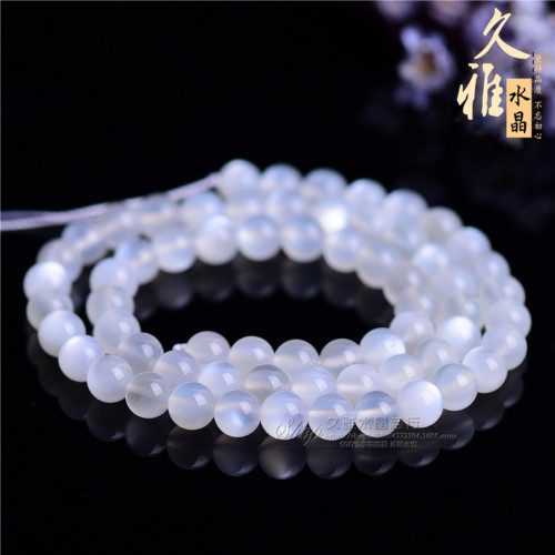 久雅水晶 天然7A級白月光散珠 月光石半成品 DIY飾品配飾 批髮