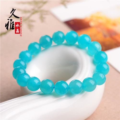久雅水晶 7A級天河石散珠 天然亞馬遜石半成品 DIY飾品圓珠 廠家