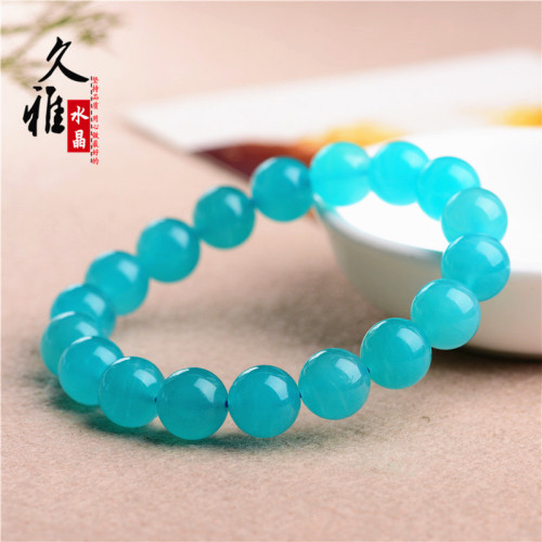 久雅水晶 7A級天河石散珠 天然亞馬遜石半成品 DIY飾品圓珠 廠家