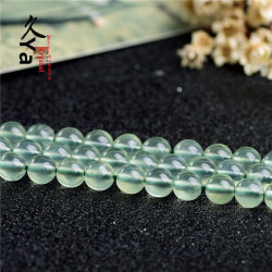 久雅水晶 天然7A級葡萄石散珠 圓珠 半成品 DIY飾品配珠 串珠批髮