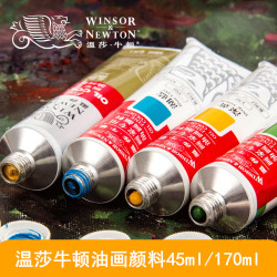 溫莎牛頓油畫顔料45ml/170ml單支大琯鈦白大紅黑畫家專用顔料套裝