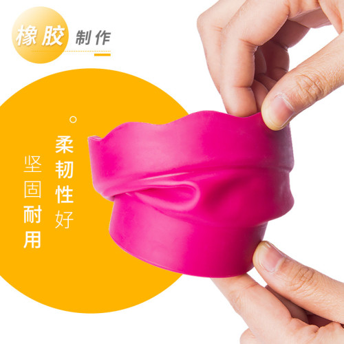 煇柏嘉折曡洗筆桶水彩顔料伸縮水盃藍色加厚便攜調色批髮圓形筆筒