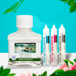 海特水彩畱白液批髮美術專用牛膽汁阿拉伯樹膠丙烯工具筆式白墨液