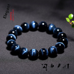 久雅水晶 天然閃電虎眼石手鏈  藍虎眼手串 虎睛石圓珠 廠家直銷