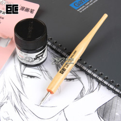 巨匠小愛神蘸水筆書法漫畫筆尖工具套裝原木繪圖筆高光修正液墨水