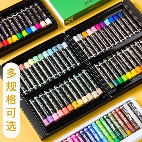 丹可林油畫棒 12色軟性重彩盒裝彩色蠟筆兒童不髒手水洗塗色畫筆