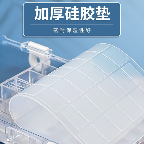 柏倫斯顔料盒12格便攜顔料分裝格子美術工具矽膠水彩批髮保溼盒子