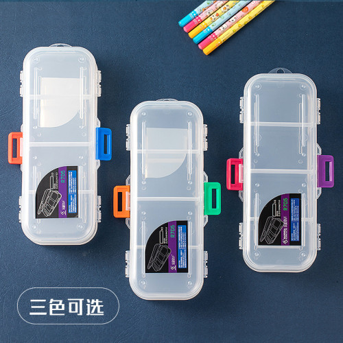 透明鉛筆盒小學生用品簡約韓版創意雙開大容量塑料文具盒筆袋批髮