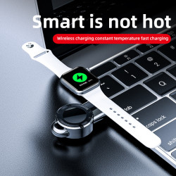 新品蘋果手表充電器適用watch6/Se手表磁力無線充電器便攜式