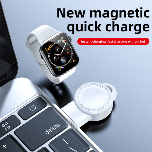 新品蘋果手表充電器適用watch6/Se手表磁力無線充電器便攜式