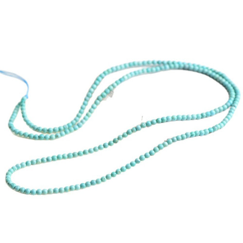 久雅水晶 天然湖北高瓷小綠松石散珠綠松小顆粒圓珠多圈手鏈 