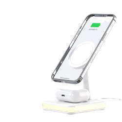 磁吸三合一無線充電器Magsafe多功能快充三合一無線充15W磁吸充