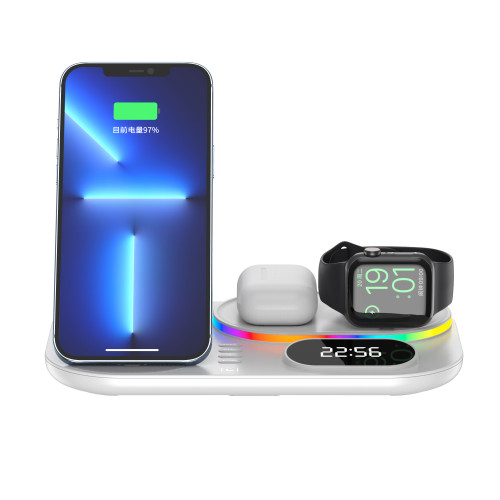 三合一無線充電器適用蘋果手機30W底座 iwatch1-7代 多功能無線充